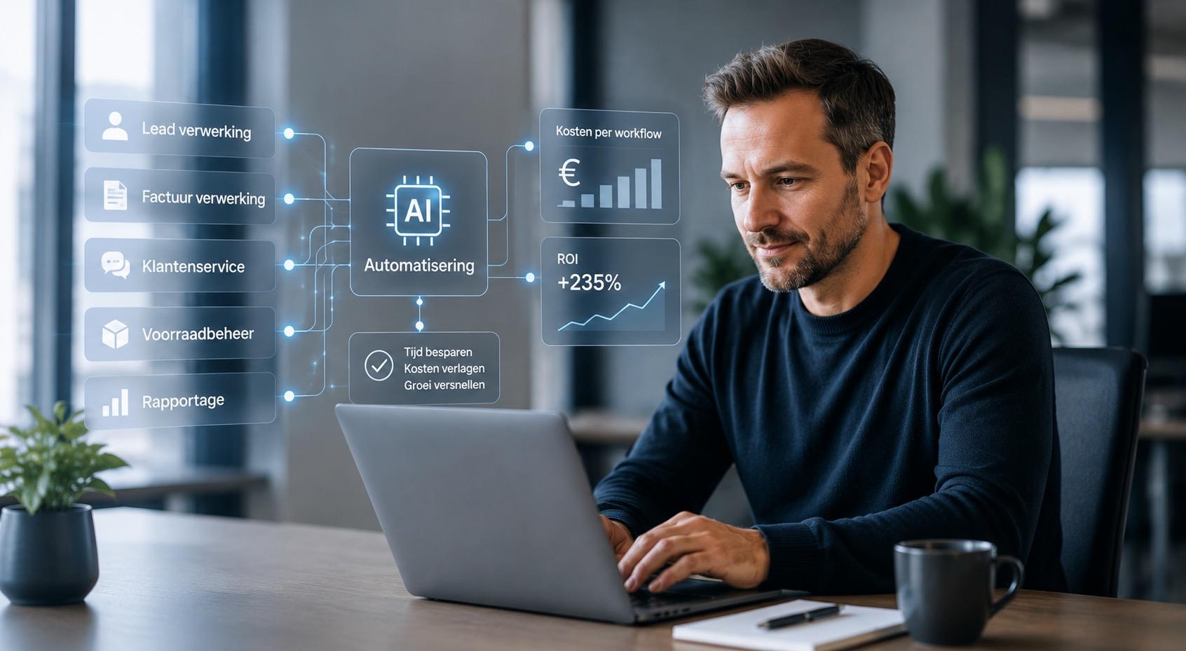 MKB-ondernemer berekent kosten van AI automatisering